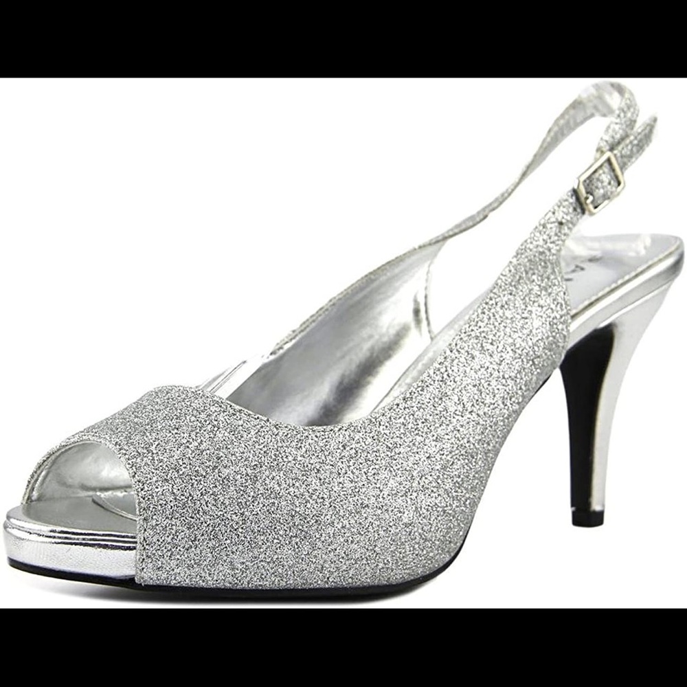 Rampage Silver Glitter Heels